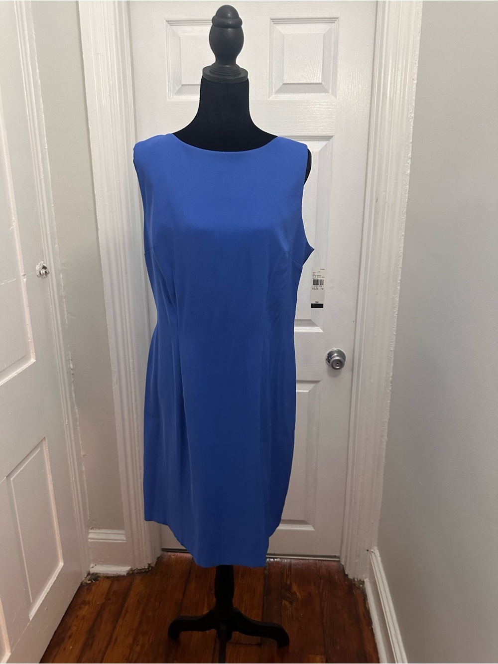 Alyx Sleeveless Cobalt Blue Midi Shift Dress